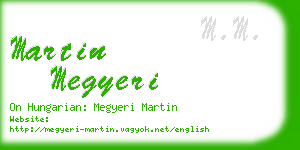 martin megyeri business card